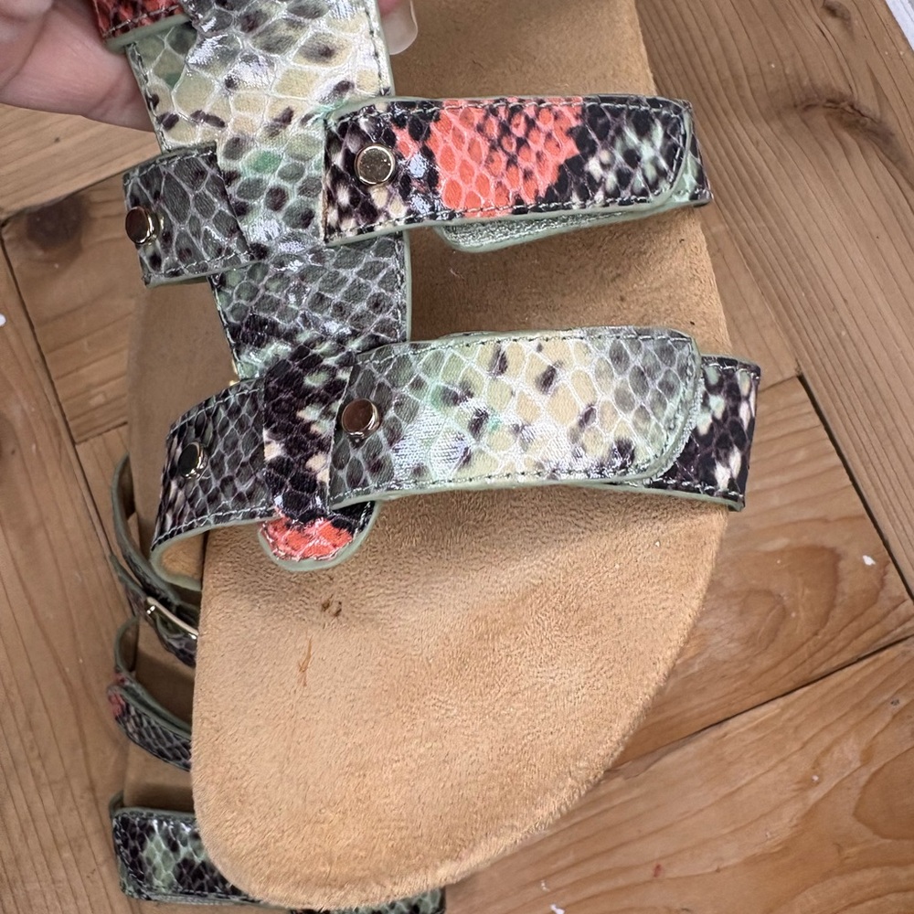 Wedge Slide Sandals in Snake Print - Women - Picture 8 of 12